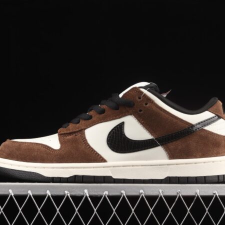 NIKE SB DUNK Low Pro Trail End Brown turn hair brown, white and black snake pattern dunk series low side leisure sports skateboard shoes 304292-102