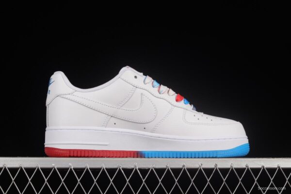 NIKE Air Force 1'07 Low Philadelphia 76ers white, blue and red low-top casual sneakers AI5958-300 - Image 15