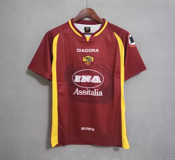 Retro 97 98 Roma Home Jersey - Image 2