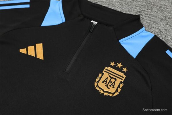 2024 Argentina Black Half Zipper Jacket+Long Pants - Image 11