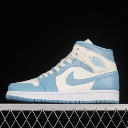 Air Jordan 1 Mid North Carolina Blue Zhongbang Basketball Shoes BQ6472-141