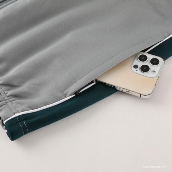 2023 NIKE Grey/Dark Green Hoodie Full Zipper Jacket +Pants - Image 6
