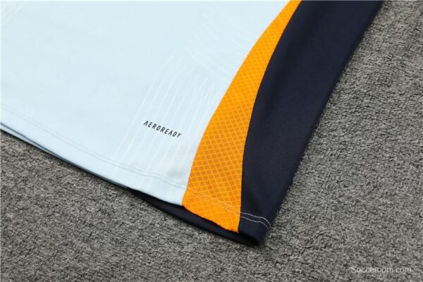24/25 Real Madrid Light Blue/Navy/Orange Half Zipper Jacket+Long Pants - Image 9