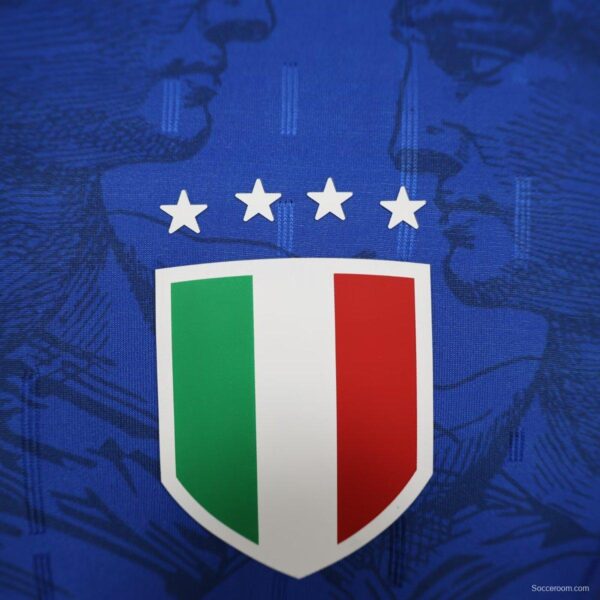 Player Version 2024 Italy Italian Football TV Blue EURO Jersey - Image 4