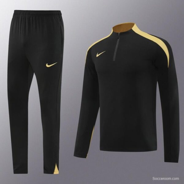 24/25 Nike Black/Golden Half Zipper Jacket+Long Pants - Image 19