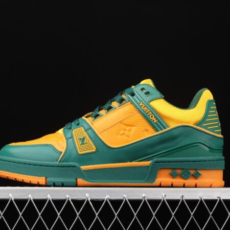 Authentic LV 2021ss early spring fashion catwalk sneakers 390N GREEEN YELLOW