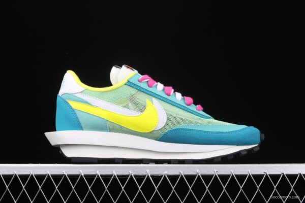 Sacai x NIKE LVD Waffle Daybreak co-signed catwalk style net gauze leather splicing double hook Swoosh running shoes BV0073-600 - Image 13