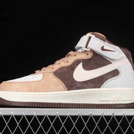 NIKE Air Force 11607 Mid coffee bean color suede medium top casual board shoes AL6896-556
