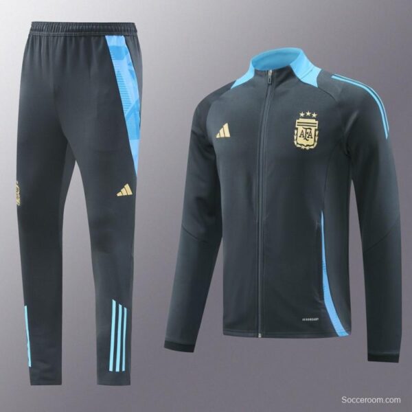 2024 Argentina Black Full Zipper Jacket +Long Pants - Image 15