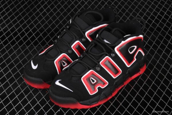 NIKE Air More Uptempo 96 QS Laser Crimson Pippen initial series classic high street leisure sports culture basketball shoes black lava gradual red and white CJ6129-001 - Image 9