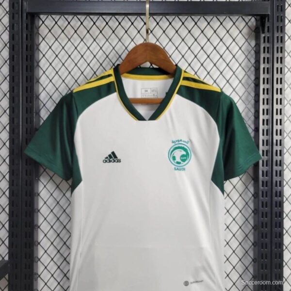 2024 Kids Saudi Arabia Away White Jersey - Image 3