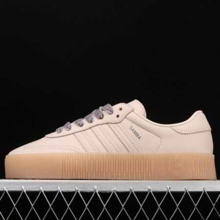 Adidas Sambarose W EF4970 clover retro khaki color head layer thick soles high board shoes