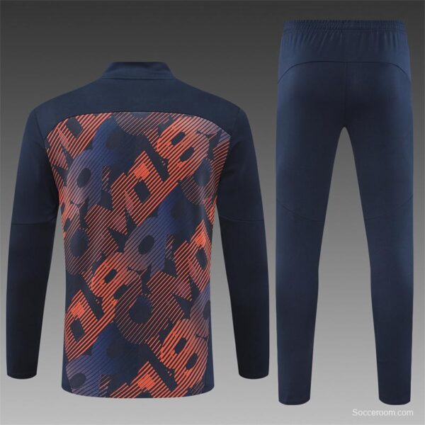 24/25 Olympique Marseille Navy Mixed Color Half Zipper Jacket+Long Pants - Image 16