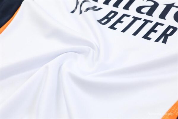 24/25 Kids Real Madrid White Half Zipper Jacket+Long Pants - Image 9