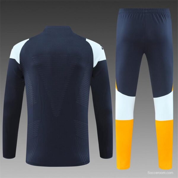 24/25 Real Madrid Navy Half Zipper Jacket+Long Pants - Image 15