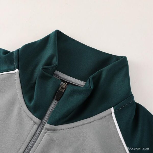 2023 NIKE Grey/Dark Green Hoodie Full Zipper Jacket +Pants - Image 9