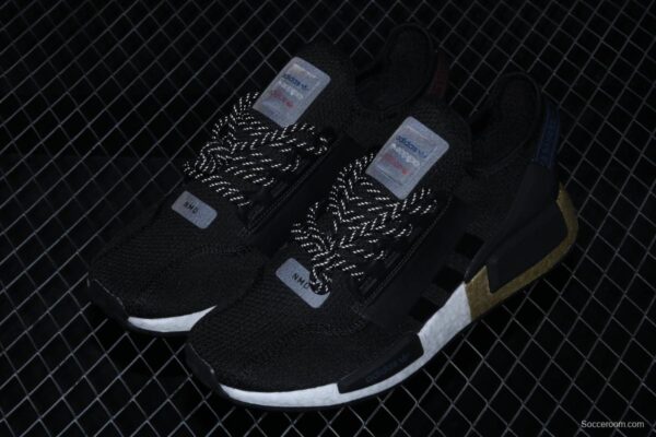 Adidas NMD R1 Boost V2 FW5327 second generation elastic knitted noodles fish scale popcorn running shoes - Image 8