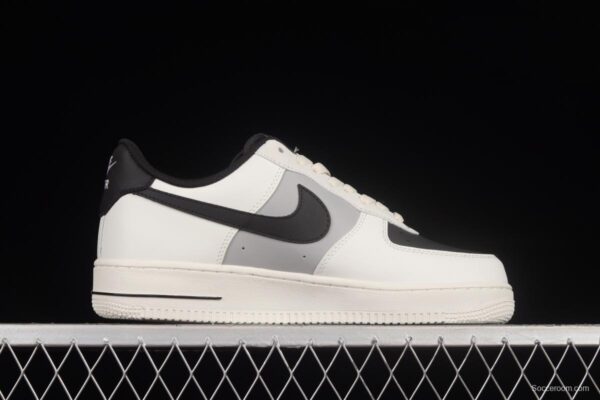 NIKE Air Force 1'07 Beige Black Grey Colorblock Low Top Sports Casual Sneakers RS2696-112 - Image 16