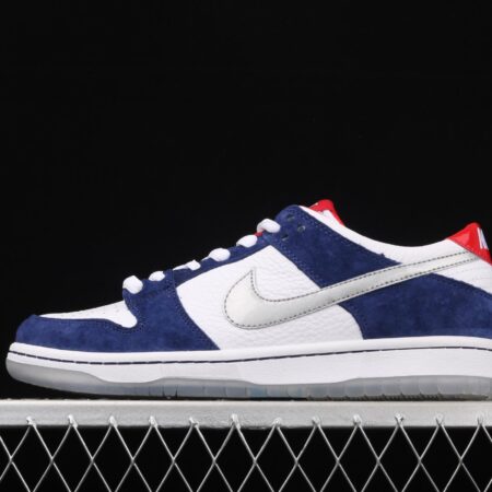 NIKE SB DUNK Low Prm QS Paris BMW gold and silver hook leisure sports shoes 839685-416