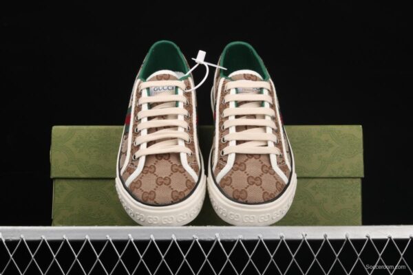 Gucci Tennis 1977 Print Sneaker canvas printed retro leisure sports board shoes - Image 12