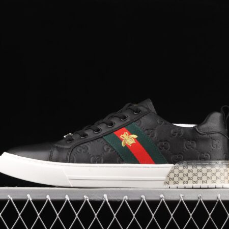 Gucci Ace White embroidered little bee board shoes