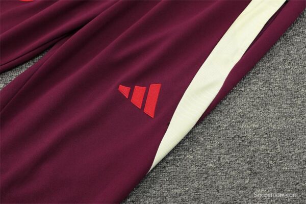 24/25 Bayern Munich Wine Half Zipper Jacket+Long Pants - Image 5