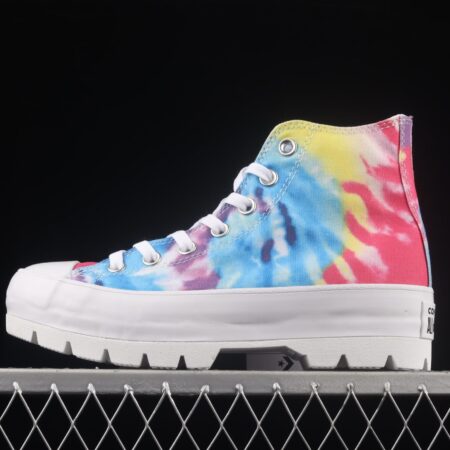 Converse All Star Lugged tie-dye canvas shoes with thick soles and high uppers 572461C