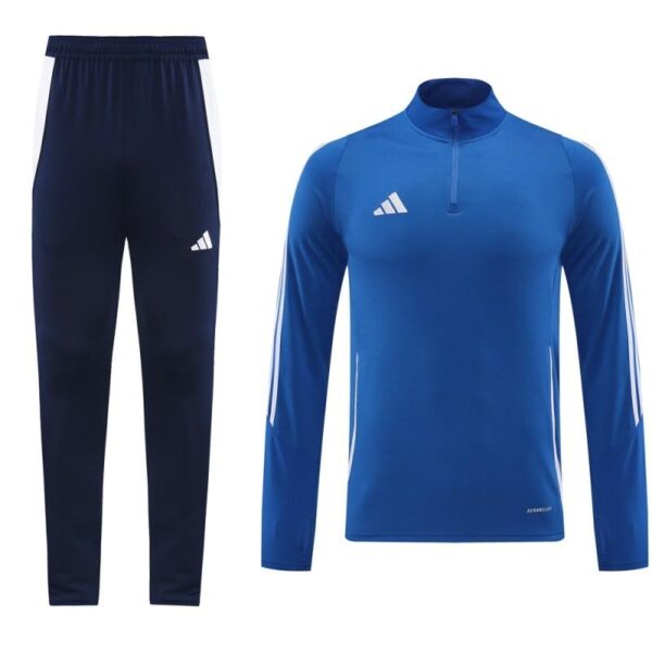 2024 Adidas Blue Half Zipper Jacket+Pants - Image 18
