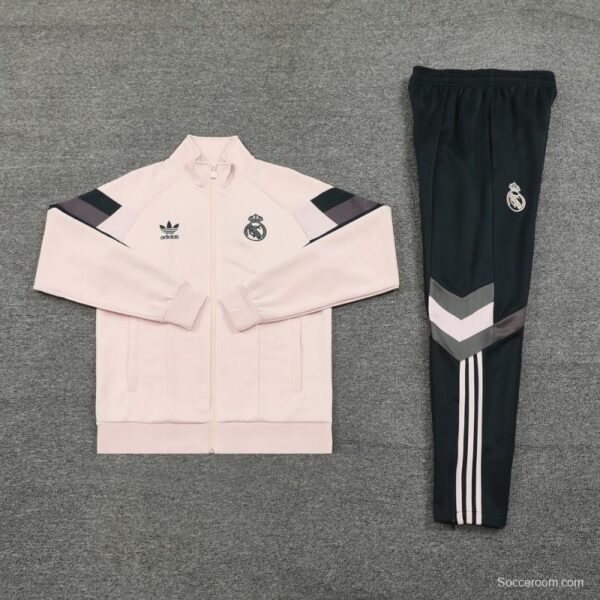 24/25 Real Madrid Light Pink Full Zipper Jacket +Long Pants - Image 17