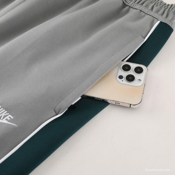 2023 NIKE Grey/Dark Green Hoodie Full Zipper Jacket +Pants - Image 3