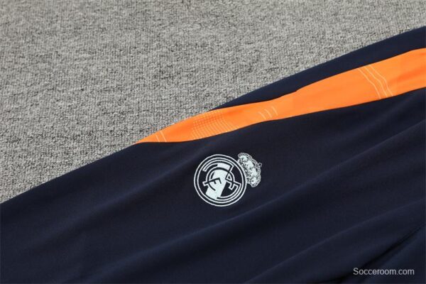 24/25 Real Madrid White/Navy Half Zipper Jacket+Long Pants - Image 6