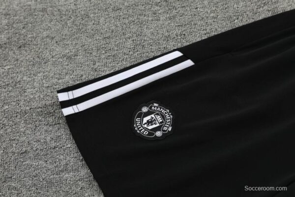 24/25 Manchester United Black Vest Jeresy+Shorts - Image 3