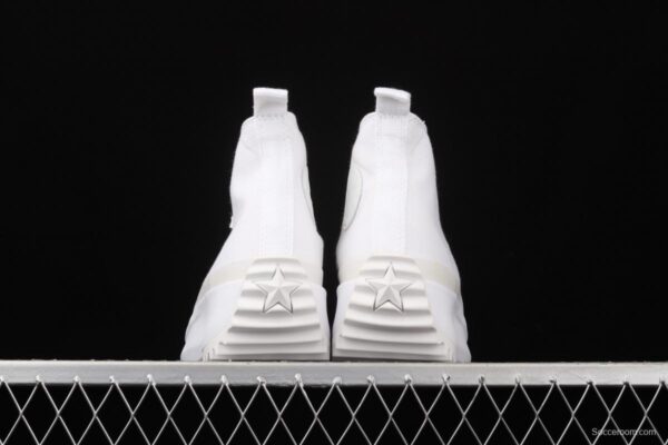 Converse Run Star Hike Converse cream rice rubber heightened thick soles shoes 170777C - Image 13