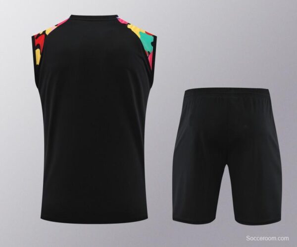 24/25 Manchester United Black Vest Jeresy+Shorts - Image 18