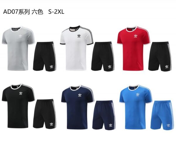 24/25 Adidas Original White Short Sleeve Jersey+Shorts - Image 2