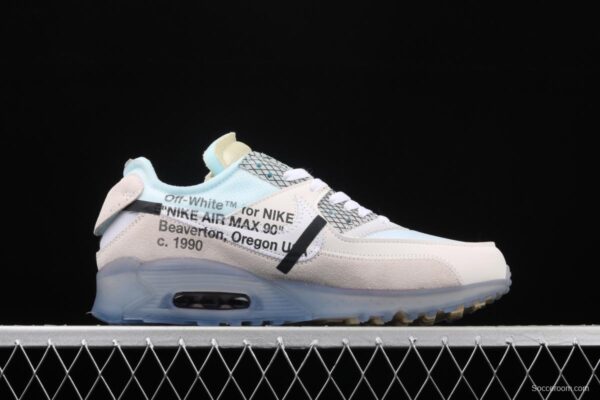 OFF-White x NIKE Air Max 90 OW joint limited edition classic air cushion running shoes AA7293-100 - Image 15