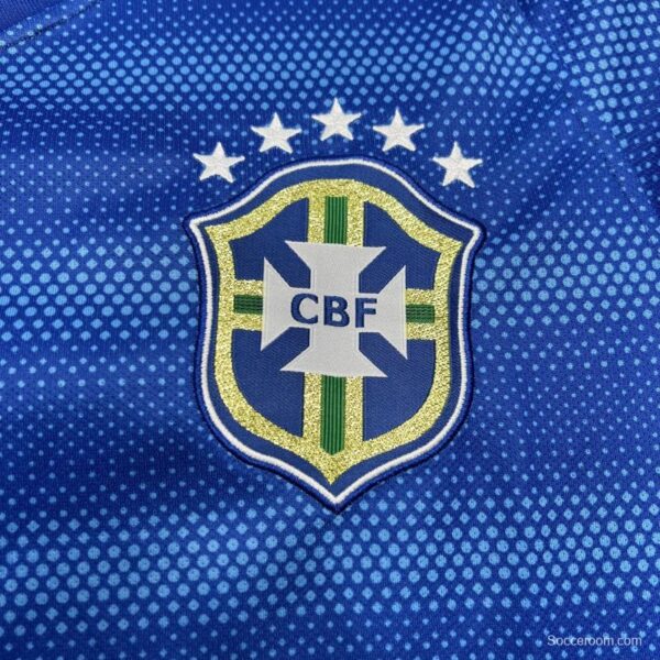 Retro 2014 Brazil Away Blue Jersey - Image 5