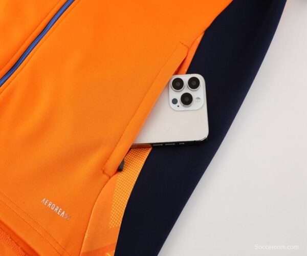 24/25 Juventus Orange Full Zipper Jacket +Long Pants - Image 7