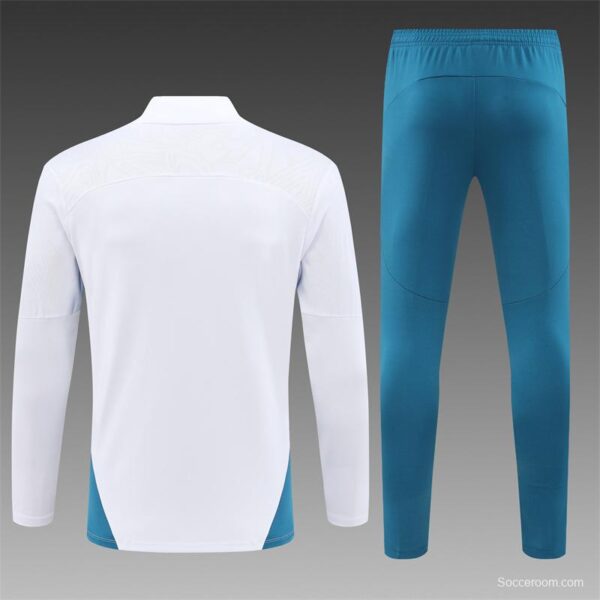 24/25 Olympique Marseille White Half Zipper Jacket+Long Pants - Image 17