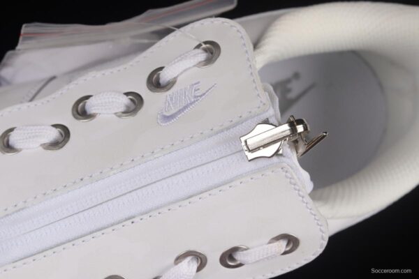 NIKE Air Force 1'07 Low Shroud zipper all white low-top casual sneakers DC8875-100 - Image 8
