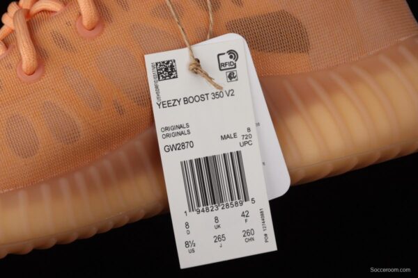 Adidas Yeezy Boost 350V2 Mono Mist GW2870 Darth Coconut 350 second generation ice silk series misty orange color BASF popcorn - Image 2