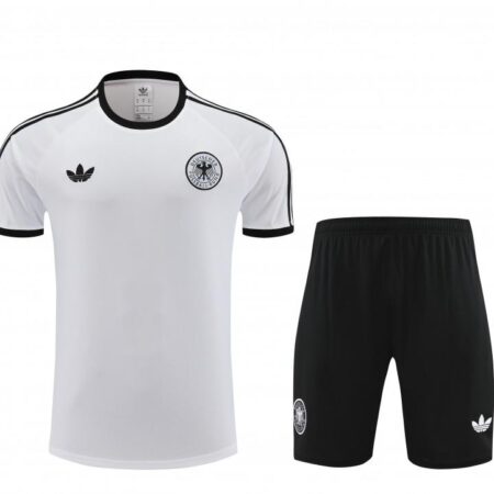 2024 Germany White Cotton Short Sleeve Jersey+Shorts