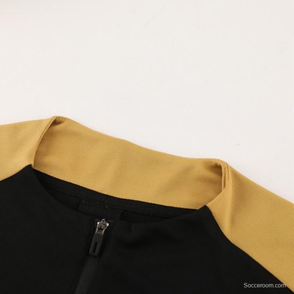 24/25 Nike Black/Golden Half Zipper Jacket+Long Pants - Image 4