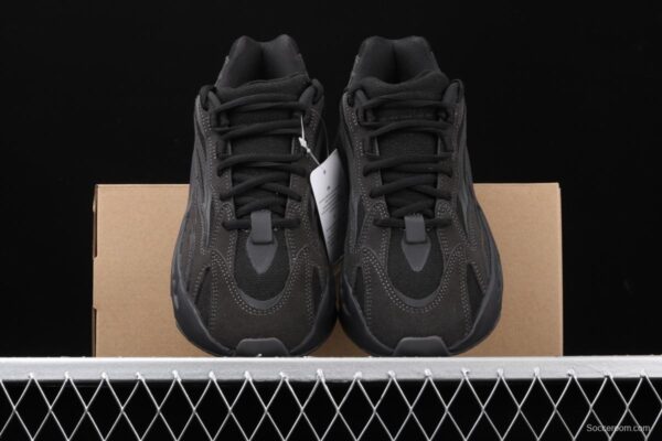 Adidas Yeezy Boost 700Inertia FU6684 Kanye coconut 700all black running shoes 3M reflection - Image 3