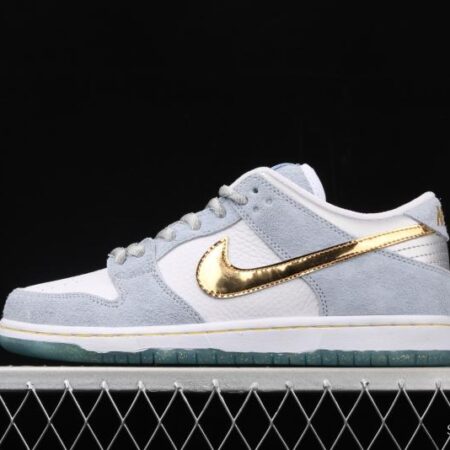 Sean Cliver x NIKE SB DUNK Low Pro QS artist's skateboard shoes DC9936-100 with lower top