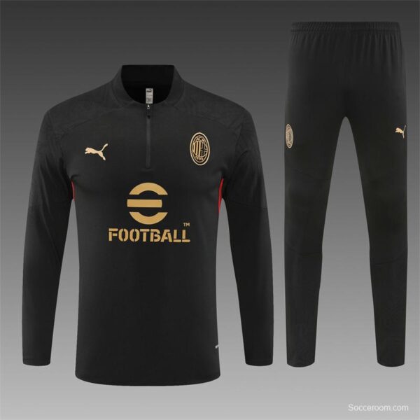 24/25 AC Milan Red Half Zipper Jacket+Long Pants - Image 17