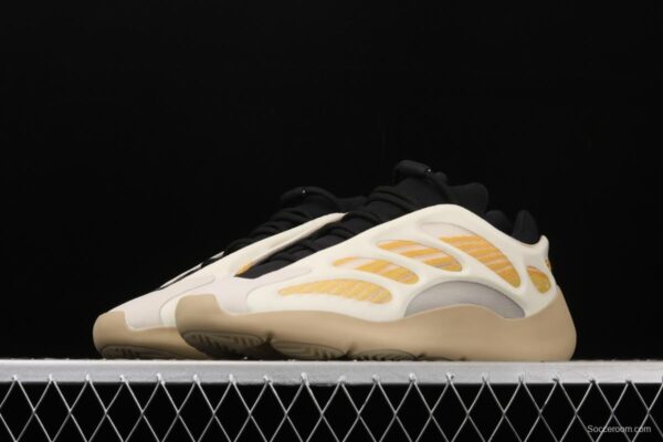 Adidas Yeezy 700V3 Azael G54853 Kanye coconut 700V3 profiled goose yellow luminous running shoes - Image 13