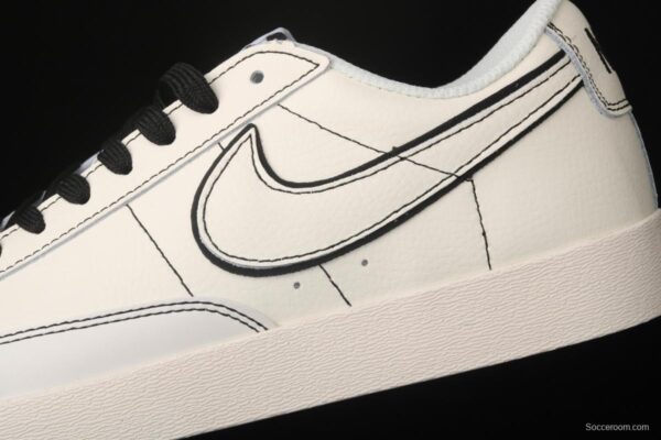NIKE Blazer Low Prm Trail Blazers low-top skateboard shoes 454471-107 - Image 6