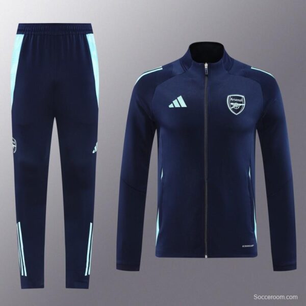 24/25 Arsenal Navy Full Zipper Jacket +Long Pants - Image 15