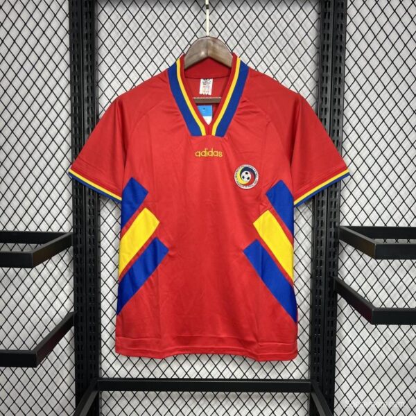 Retro 1994 Romania Away Red Jersey - Image 4